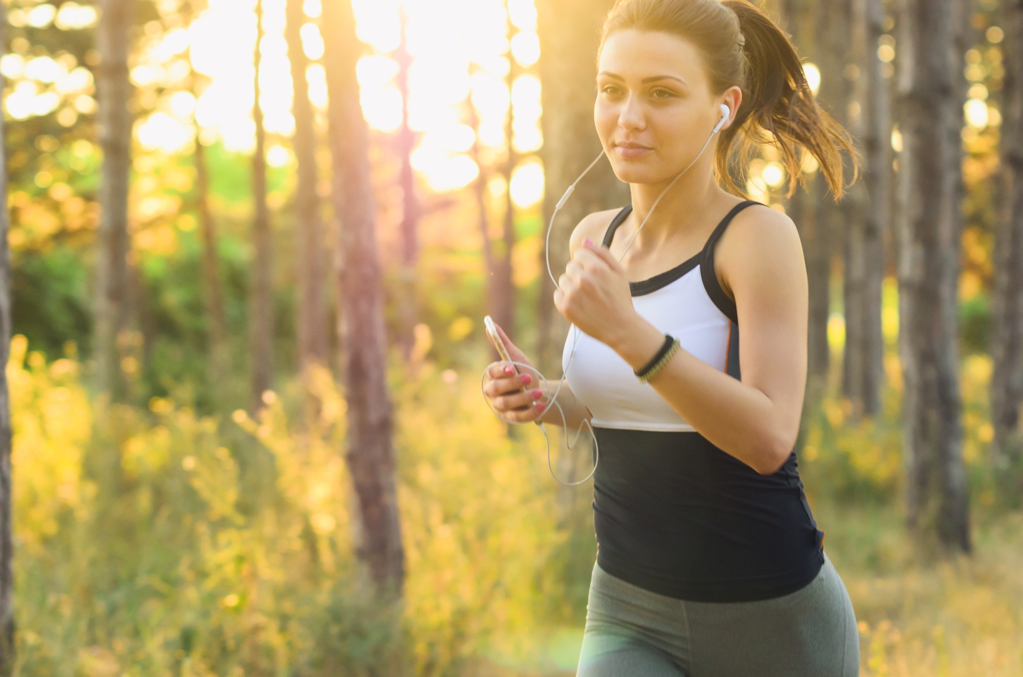 woman with runners high